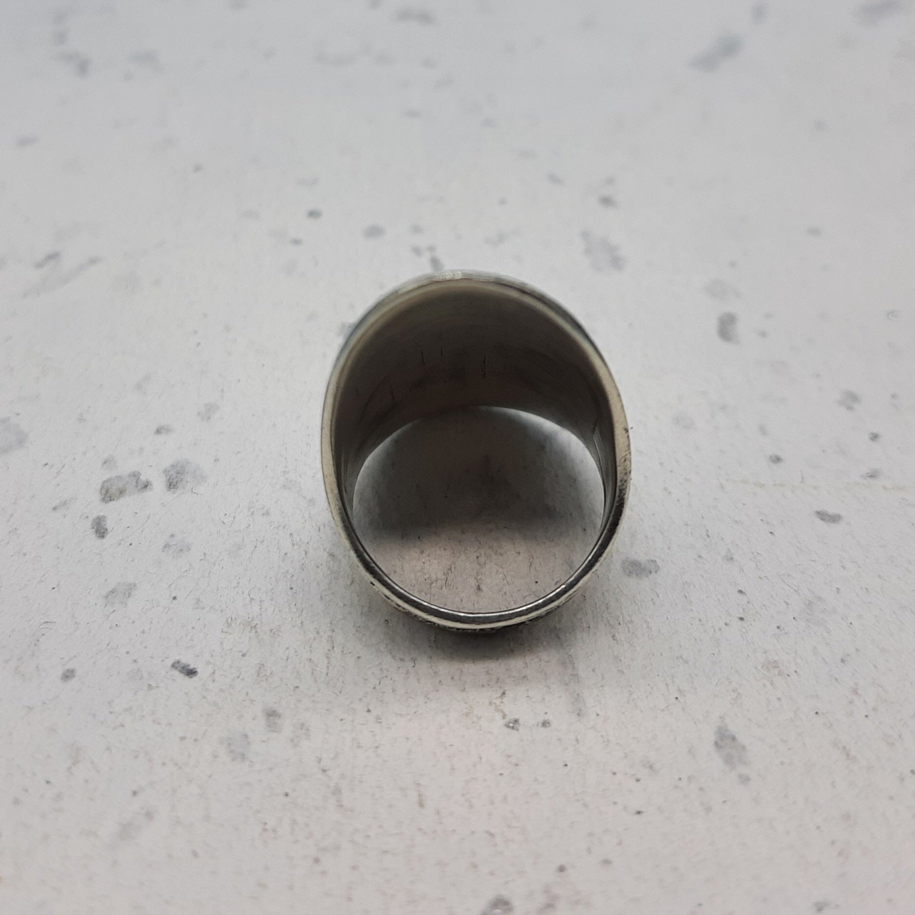 Textured Pattern 925 Solid Silver Long Mandala Rings