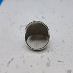 Textured Pattern 925 Solid Silver Long Mandala Rings