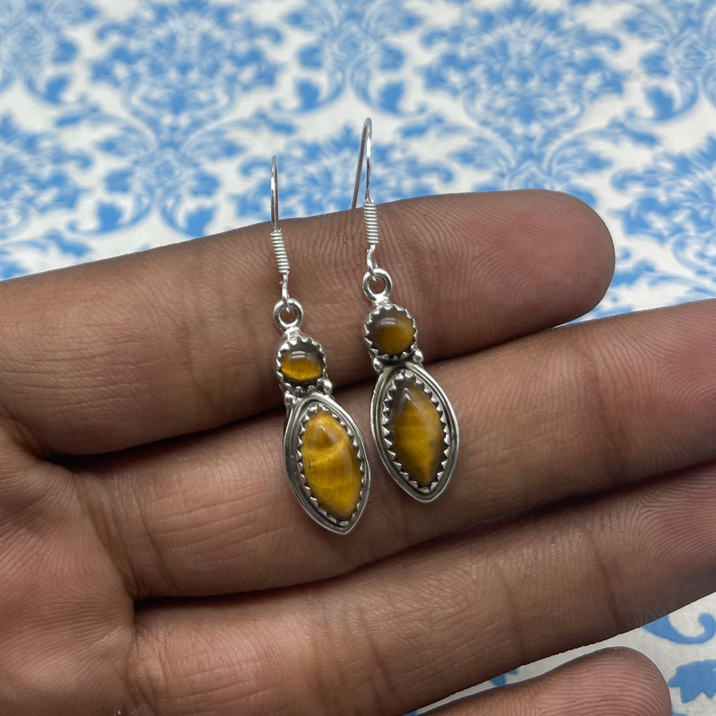 Elegant Handmade Gemstone Earrings – Sterling Silver Jewelry