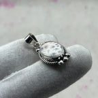 Pink Larimar 925 Sterling Silver Handmade Pendant | Pastel Statement Pendant