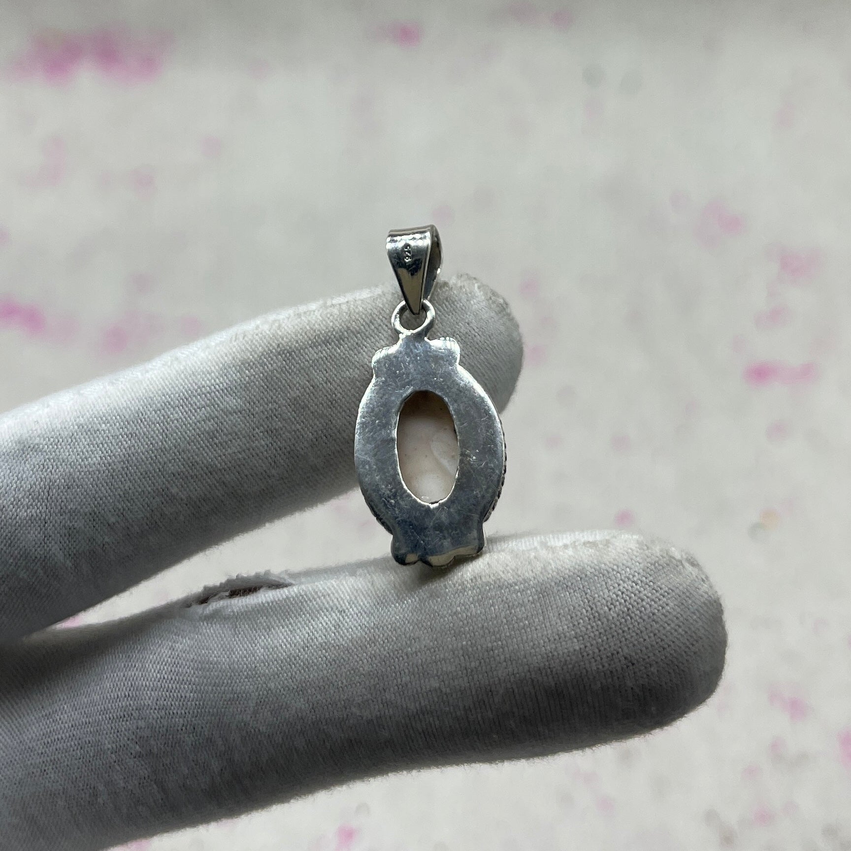 Pink Larimar 925 Sterling Silver Handmade Pendant | Pastel Statement Pendant
