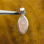 Rose Quartz Nepali Bohemian Handmade Silver Pendant