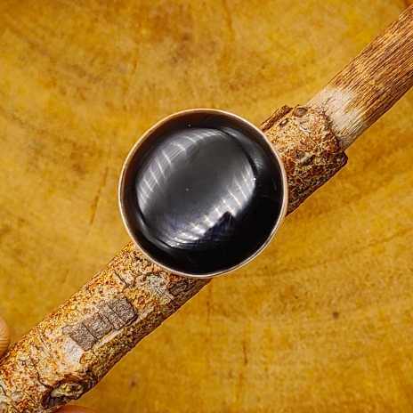 925 Sterling Silver Designer Black Onyx Gemstone Thick Band Ring