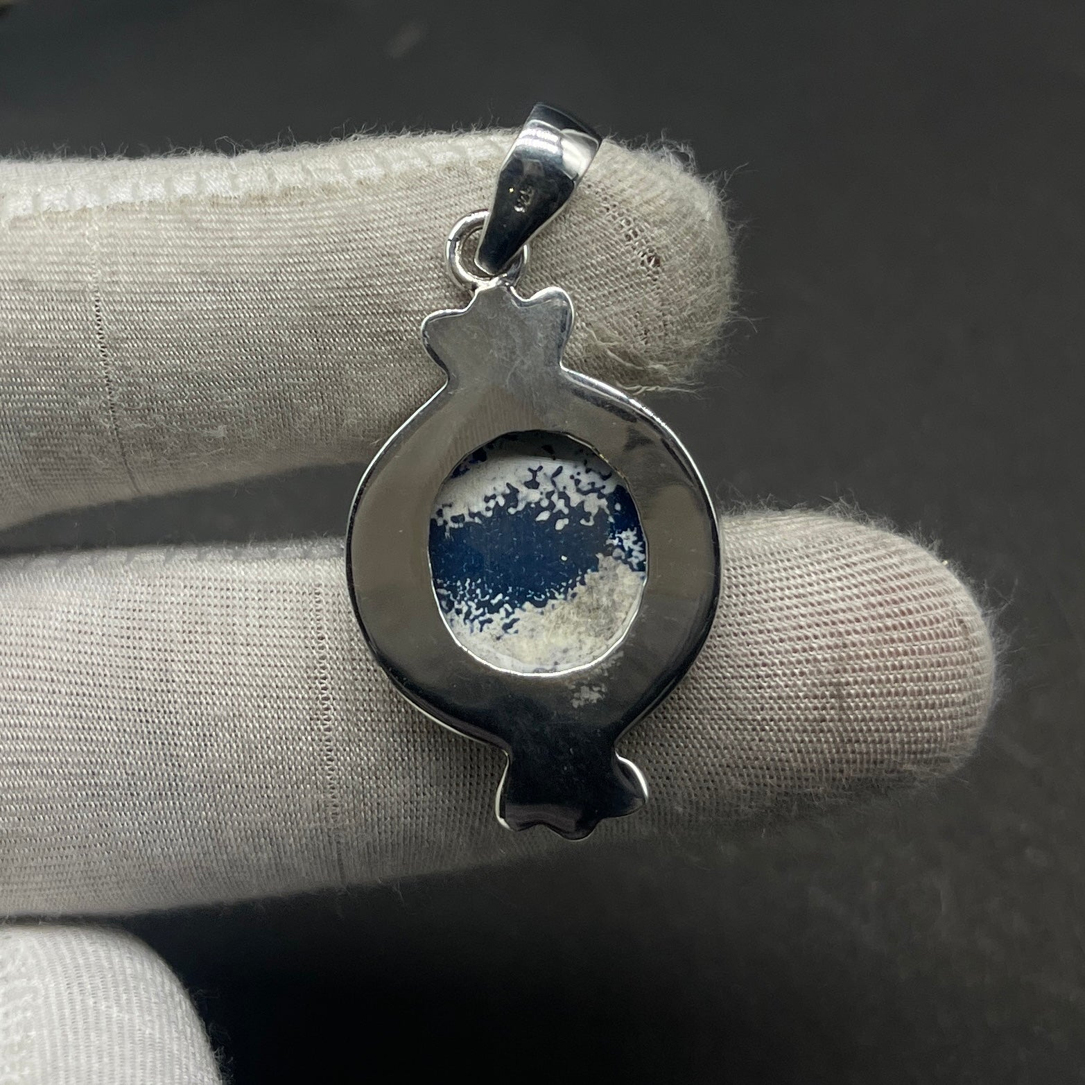 Round Fordite 925 Silver Bezel Boho Necklace Women