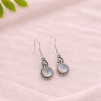 Dainty Moonstone Earrings – Everyday 925 Silver Jewelry