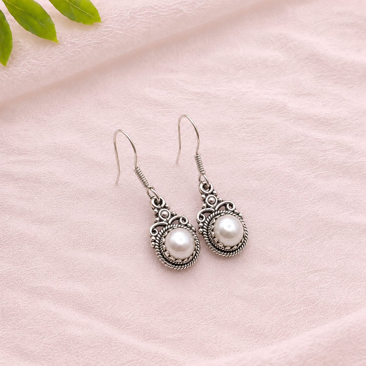 Exclusive Pearl Gemstone Earrings – Handcrafted in Sterling Silver