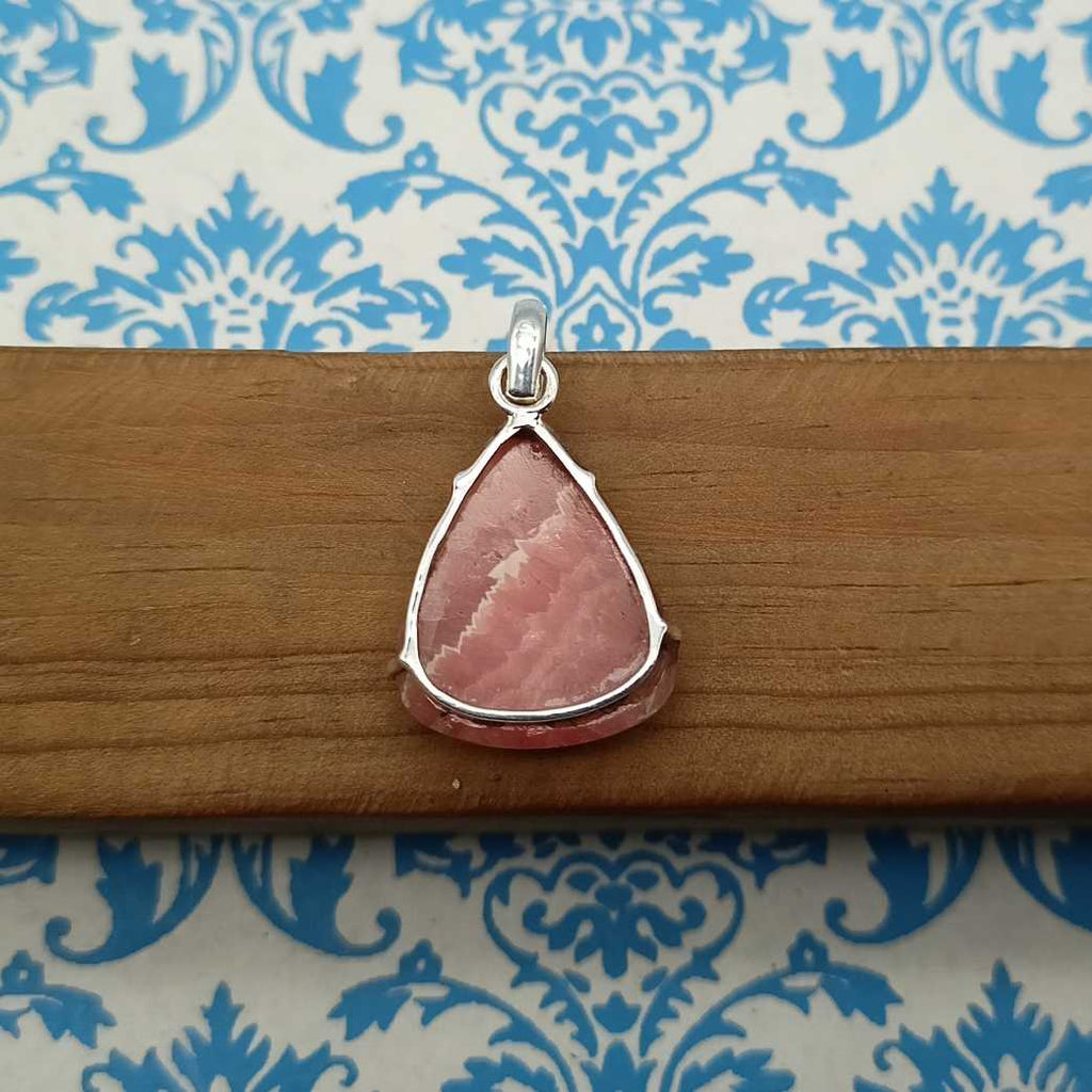 Rhodochrosite 925 Sterling Silver Handmade Nepali Bohemian Designer Jewelry
