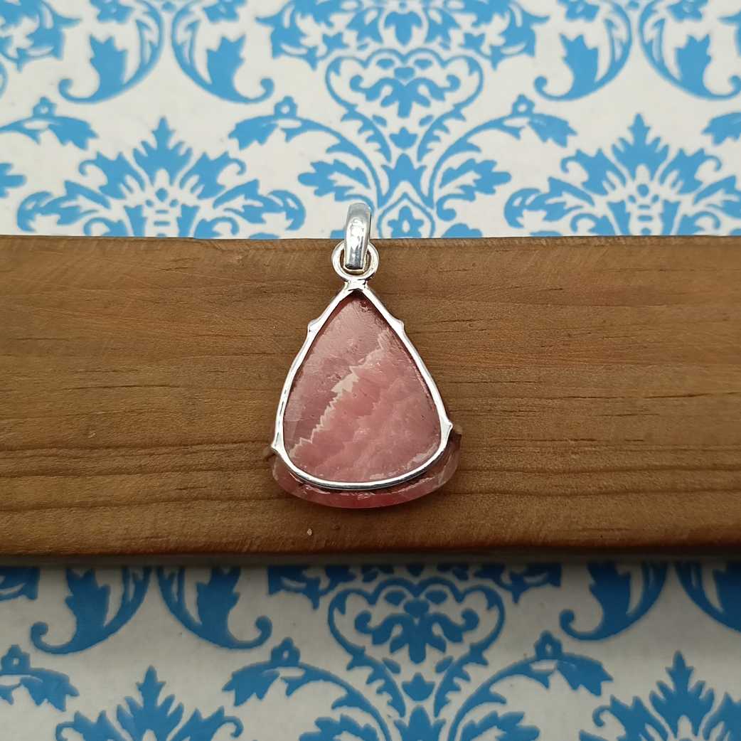Rhodochrosite 925 Sterling Silver Handmade Nepali Bohemian Designer Jewelry