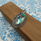 Abalone Shell 925 Sterling Silver Handmade Nepali Boho Chic Jewelry