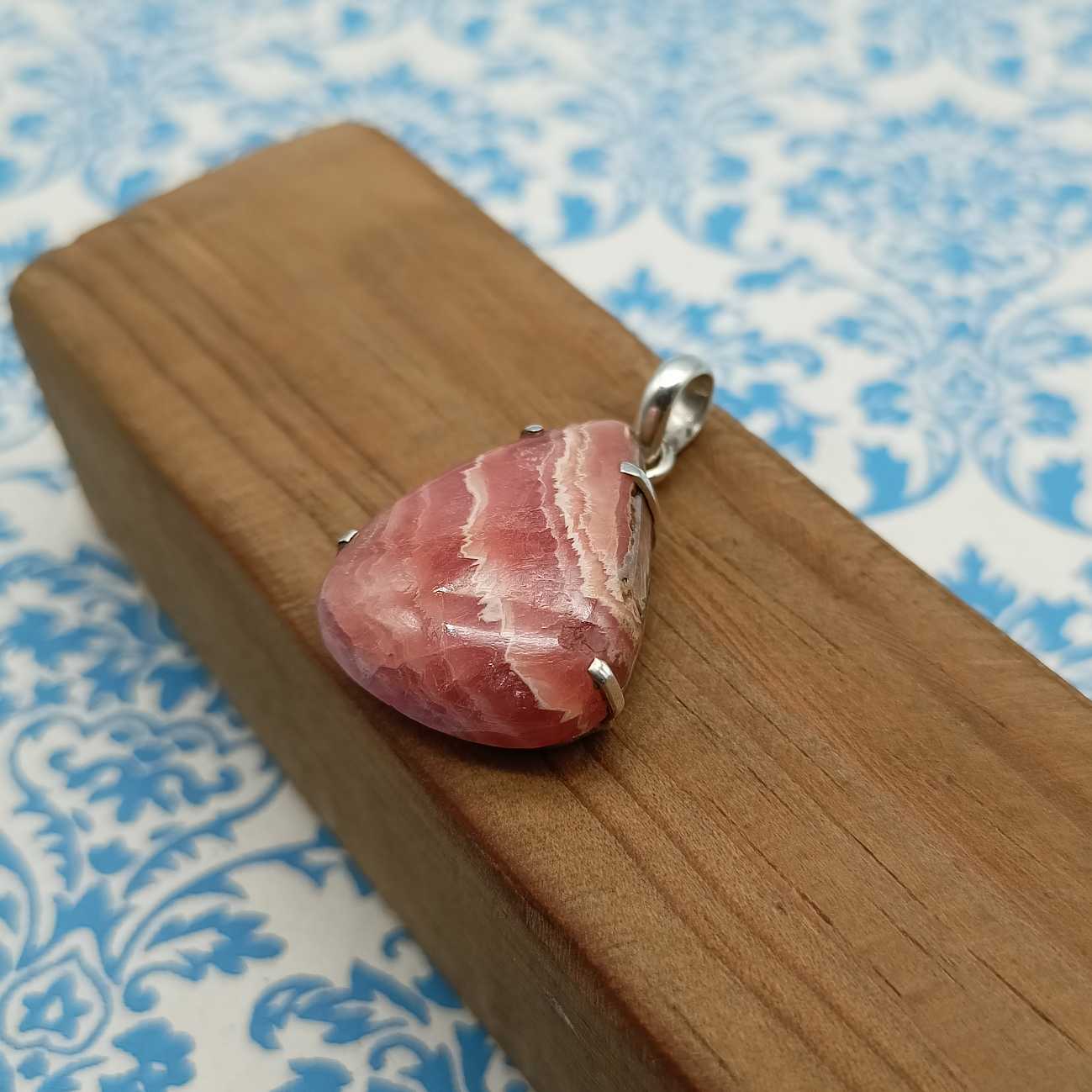 Rhodochrosite 925 Sterling Silver Handmade Nepali Bohemian Designer Jewelry