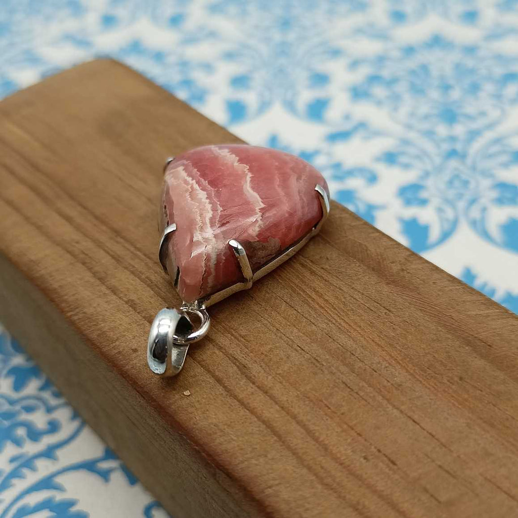 Rhodochrosite 925 Sterling Silver Handmade Nepali Bohemian Designer Jewelry