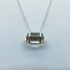 Crystal Double Terminated 925 Silver Chain Pendant