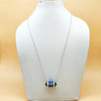 Labradorite Double Terminated 925 Silver Chain Pendant