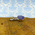 Raw Tanzanite 925 Silver Rough Pendant Necklace