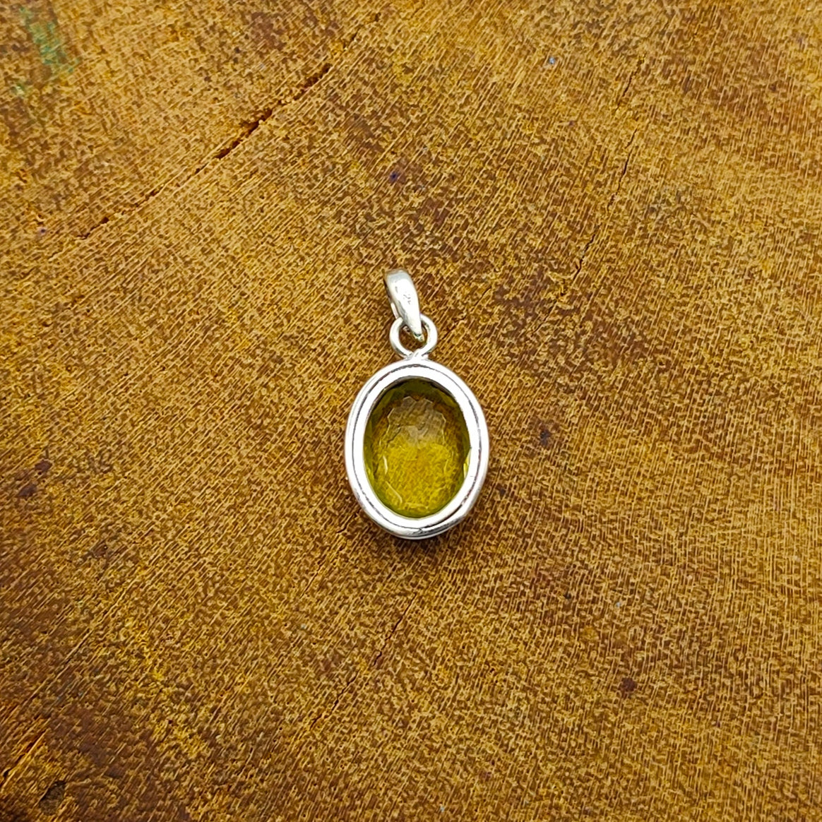 Lemon Topaz 925 Silver Faceted Dainty Pendant Necklace