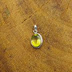 Lemon Topaz 925 Silver Faceted Dainty Pendant Necklace