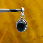 Black Onyx 925 Silver Artisan Pendant Necklace Gift