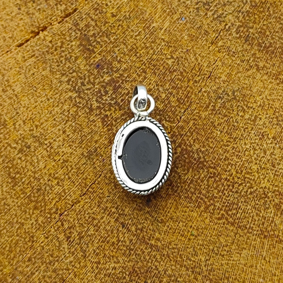 Black Onyx 925 Silver Artisan Pendant Necklace Gift