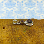 Garnet Oval 925 Silver Dainty Pendant Wholesale