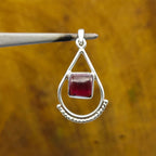 Garnet 925 Silver Classic Dainty Pendant Gift