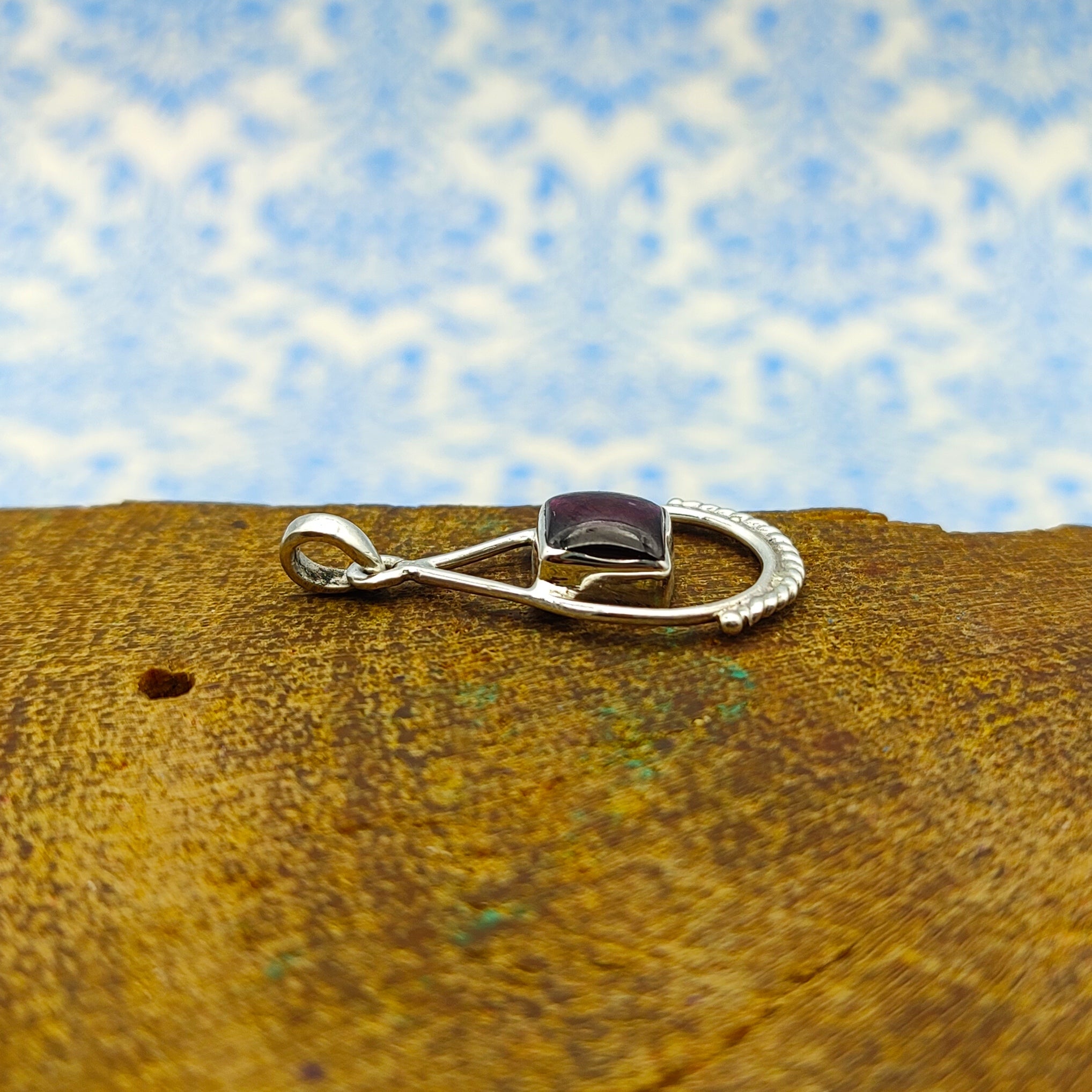 Garnet 925 Silver Classic Dainty Pendant Gift