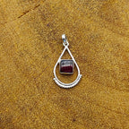 Garnet 925 Silver Classic Dainty Pendant Gift