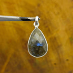 Labradorite 925 Silver Bezel Pendant Artisan Low Price