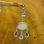 Druzy Amethyst Blue Topaz 925 Silver Designer Pendant