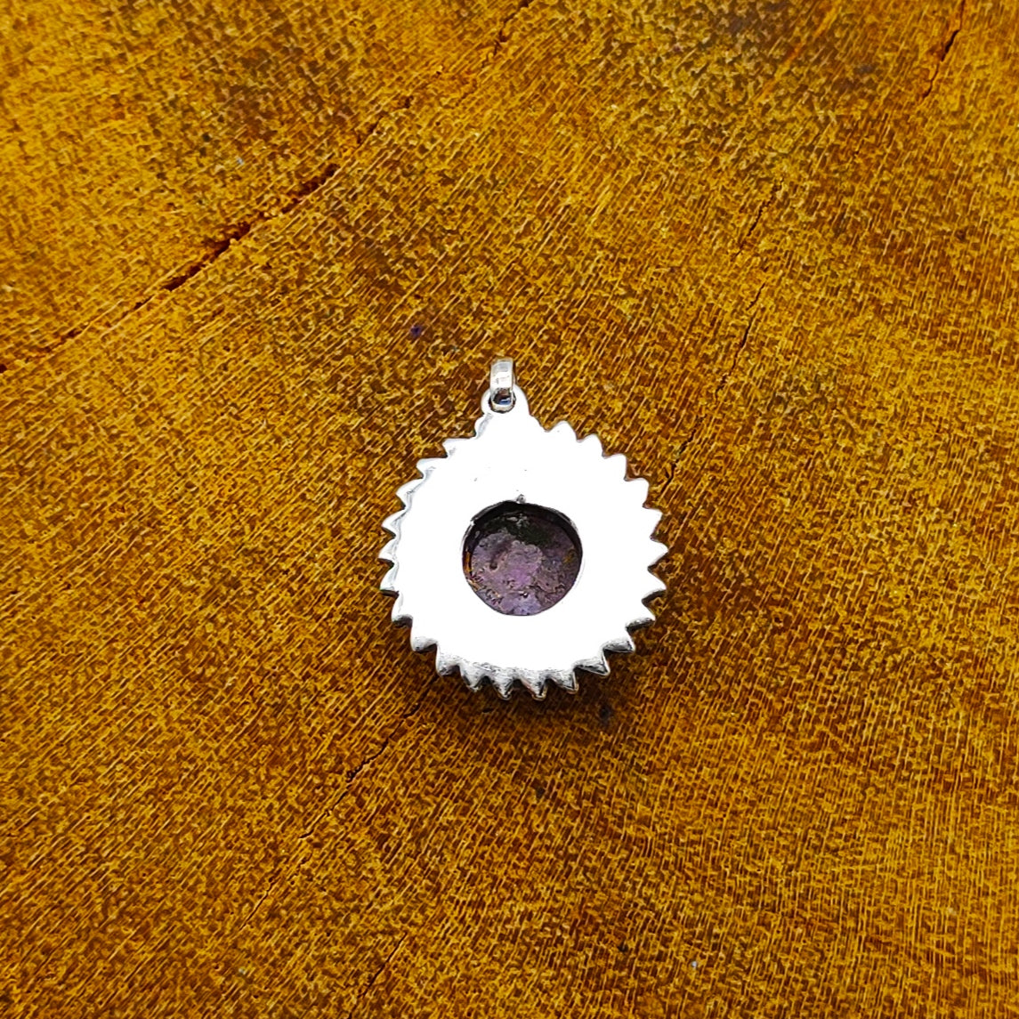 Purple Copper Turquoise 925 Silver Dainty Necklace