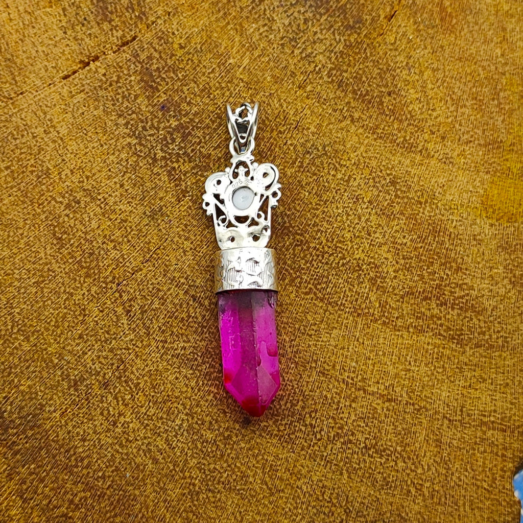 Glass Pearl 925 Silver Filigree Pendant