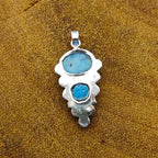 Nepali Coral Turquoise 925 Silver Pendant Gift Wedding