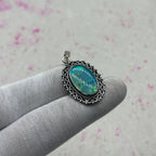 Resin Glass 925 Sterling Silver Pendant – Modern Designer Pendant