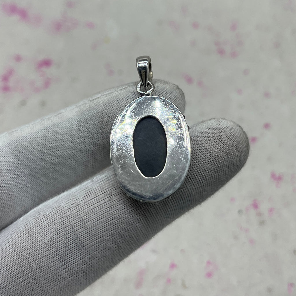 Resin Glass 925 Sterling Silver Pendant – Modern Designer Pendant