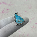Blue Mohave Turquoise 925 Sterling Silver Pendant – Handmade Festival Jewelry