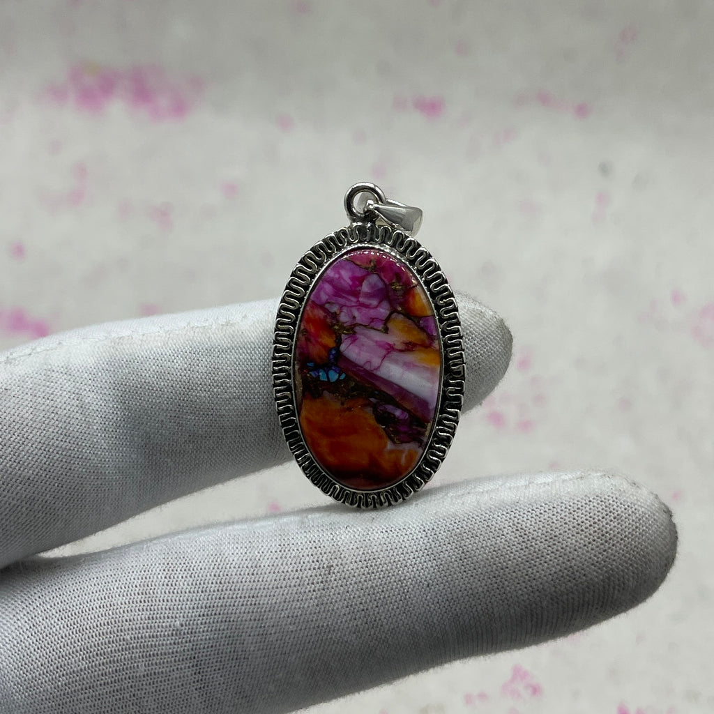 Pink Dahlia 925 Sterling Silver Pendant – Boho Chic Pendant