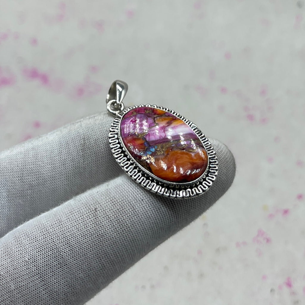 Pink Dahlia 925 Sterling Silver Pendant – Boho Chic Pendant