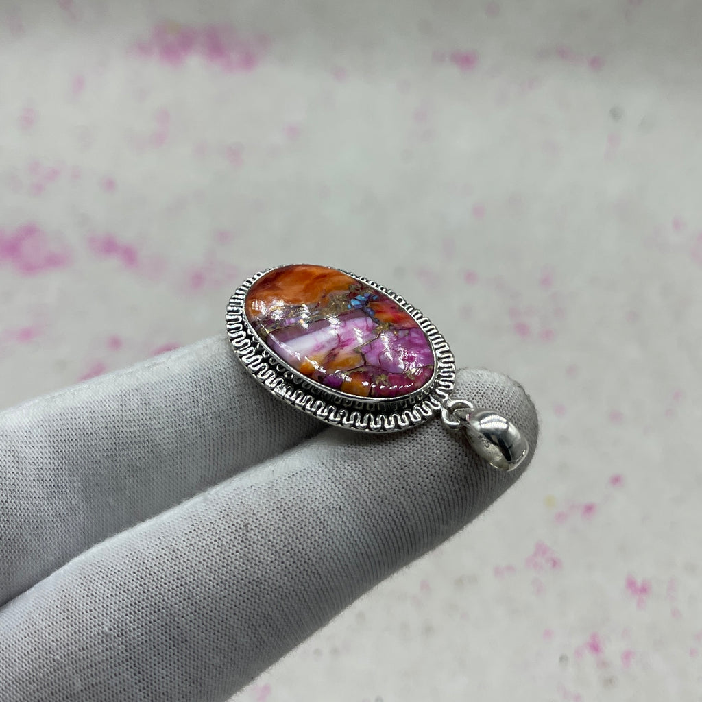 Pink Dahlia 925 Sterling Silver Pendant – Boho Chic Pendant