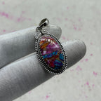 Spiny Oyster Turquoise 925 Sterling Silver Pendant – Handmade Designer Jewelry
