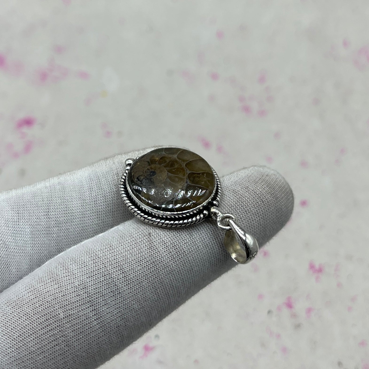 Ammonite Shell 925 Sterling Silver Pendant – Fossil Artisan Jewelry