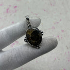 Ammonite Shell 925 Sterling Silver Pendant – Fossil Boho Pendant