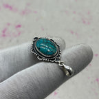 Tibet Turquoise 925 Sterling Silver Pendant – Tribal Handmade Jewelry