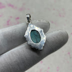 Tibet Turquoise 925 Sterling Silver Pendant – Tribal Handmade Jewelry