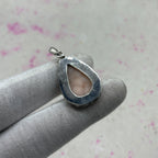 Pink Larimar 925 Sterling Silver Pendant – Artisan Bohemian Jewelry