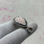 Pink Larimar 925 Sterling Silver Pendant – Artisan Bohemian Jewelry