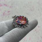 Pink Dahlia 925 Sterling Silver Pendant – Bohemian Festival Jewelry