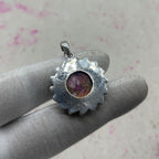 Pink Dahlia 925 Sterling Silver Pendant – Bohemian Festival Jewelry