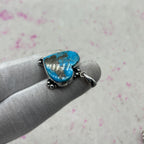 Blue Mohave Turquoise 925 Sterling Silver Pendant – Handmade Silver Jewelry
