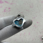 Blue Mohave Turquoise 925 Sterling Silver Pendant – Handmade Silver Jewelry