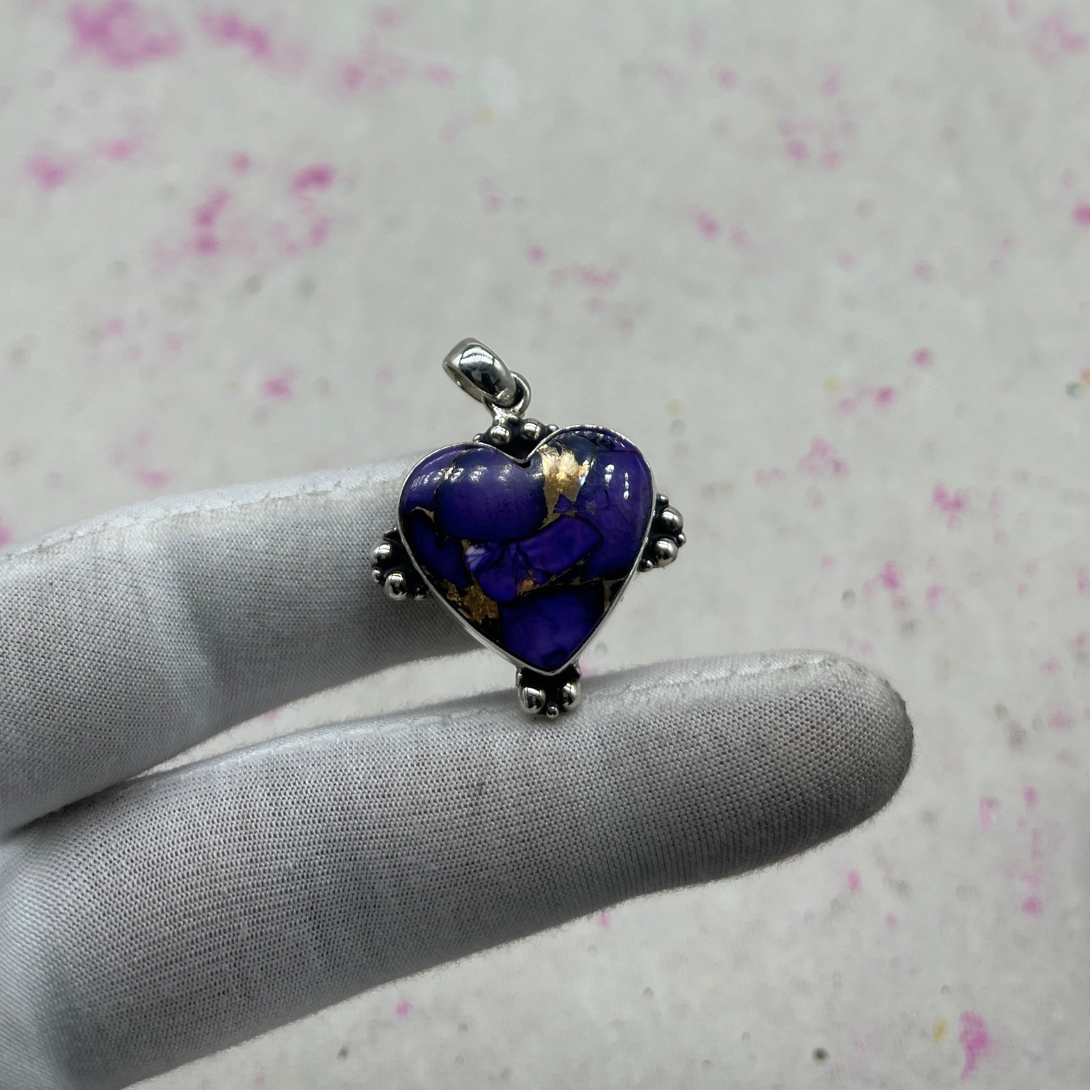 Purple Mohave Turquoise 925 Sterling Silver Pendant – Bohemian Silver Jewelry