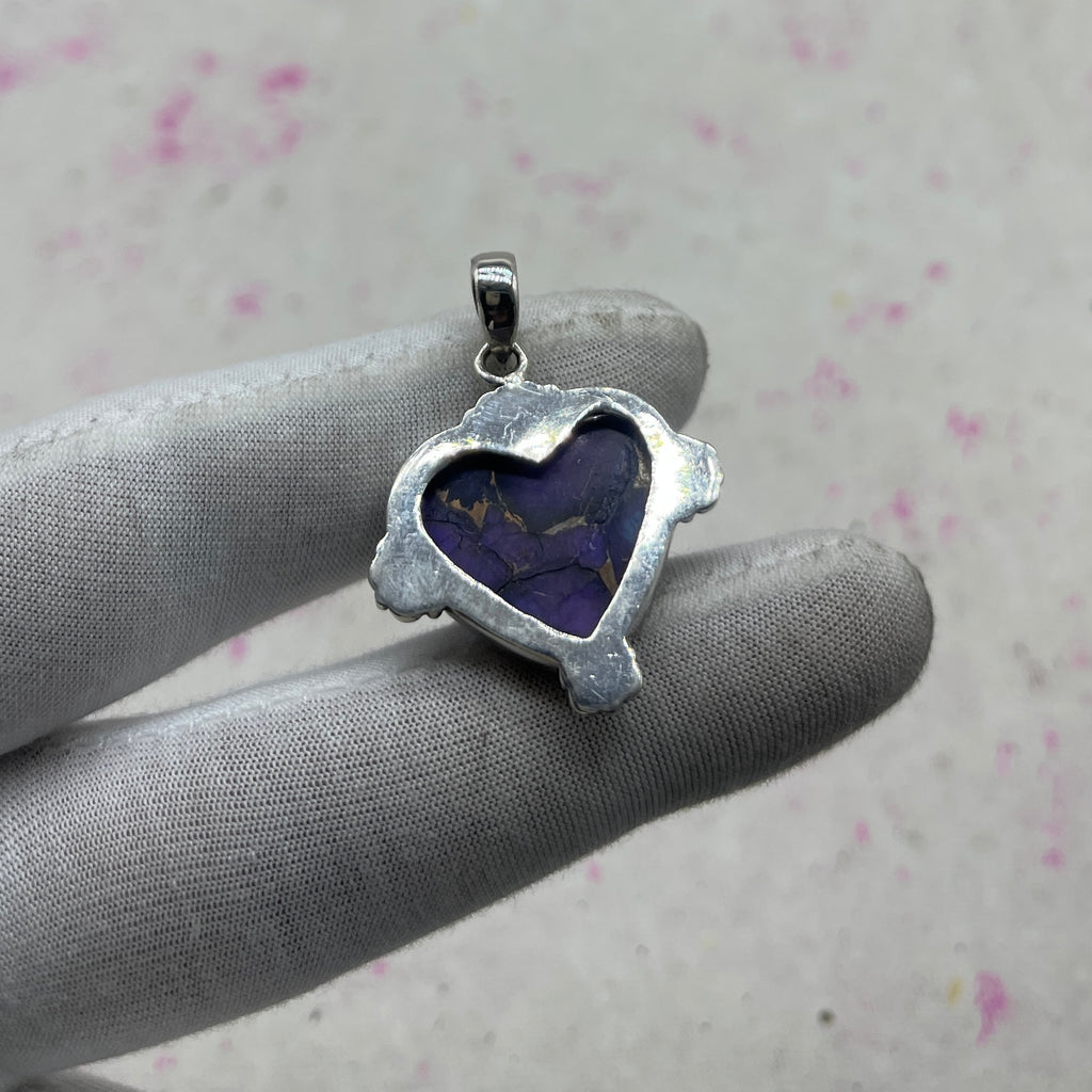 Purple Mohave Turquoise 925 Sterling Silver Pendant – Bohemian Silver Jewelry